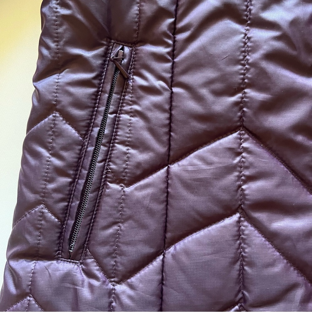 Fun Japanese Vintage Ladies Purple Fashion Puffer W/ Fur Trim - Picture 7 of 8